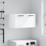 Glossy white plywood wall cabinet 60x36.5x35 cm by vidaXL, Lockers and storage cabinets - Ref: Foro24-830046, Price: 46,92 €,...