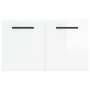 Glossy white plywood wall cabinet 60x36.5x35 cm by vidaXL, Lockers and storage cabinets - Ref: Foro24-830046, Price: 46,92 €,...