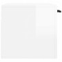 Glossy white plywood wall cabinet 60x36.5x35 cm by vidaXL, Lockers and storage cabinets - Ref: Foro24-830046, Price: 46,92 €,...