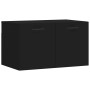 Black engineered wood wall cabinet 60x36.5x35 cm by vidaXL, Lockers and storage cabinets - Ref: Foro24-830037, Price: 40,41 €...