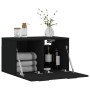 Schwarzer Wandschrank aus Holzwerkstoff, 60 x 36,5 x 35 cm von vidaXL, Schließfächer und Lagerschränke - Ref: Foro24-830037, ...