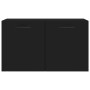 Black engineered wood wall cabinet 60x36.5x35 cm by vidaXL, Lockers and storage cabinets - Ref: Foro24-830037, Price: 40,41 €...