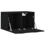 Schwarzer Wandschrank aus Holzwerkstoff, 60 x 36,5 x 35 cm von vidaXL, Schließfächer und Lagerschränke - Ref: Foro24-830037, ...