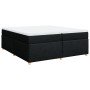 Cama box spring con colchón tela negro 200x200 cm en Camas y somieres | Comprar online en Foro24