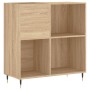 Scheibenschrank aus Sonoma-Eichensperrholz, 84,5 x 38 x 89 cm von vidaXL, CD- und DVD-Speicher - Ref: Foro24-831767, Preis: 7...