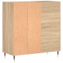 Scheibenschrank aus Sonoma-Eichensperrholz, 84,5 x 38 x 89 cm von vidaXL, CD- und DVD-Speicher - Ref: Foro24-831767, Preis: 7...