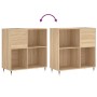 Scheibenschrank aus Sonoma-Eichensperrholz, 84,5 x 38 x 89 cm von vidaXL, CD- und DVD-Speicher - Ref: Foro24-831767, Preis: 7...