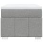 Cama box spring con colchón tela gris claro 80x200 cm