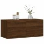Eichenbrauner Wandschrank aus Holzwerkstoff, 80 x 36,5 x 35 cm von vidaXL, Schließfächer und Lagerschränke - Ref: Foro24-8300...
