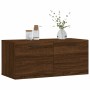 Oak brown engineered wood wall cabinet 80x36.5x35 cm by vidaXL, Lockers and storage cabinets - Ref: Foro24-830099, Price: 47,...