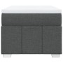 Cama box spring con colchón tela gris oscuro 80x200 cm