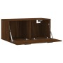 Oak brown engineered wood wall cabinet 80x36.5x35 cm by vidaXL, Lockers and storage cabinets - Ref: Foro24-830099, Price: 47,...