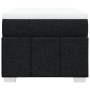 Cama box spring con colchón tela negro 80x200 cm