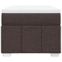 Cama box spring con colchón tela marrón oscuro 80x200 cm