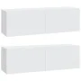 TV-Wandmöbel, 2 Einheiten, weißes Holzwerkstoff, 100 x 30 x 30 cm von vidaXL, TV-Möbel - Ref: Foro24-804544, Preis: 133,98 €,...