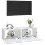 TV-Wandmöbel, 2 Einheiten, weißes Holzwerkstoff, 100 x 30 x 30 cm von vidaXL, TV-Möbel - Ref: Foro24-804544, Preis: 133,98 €,...