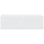 Muebles TV de pared 2 uds madera ingeniería blanco 100x30x30 cm de vidaXL, Muebles TV - Ref: Foro24-804544, Precio: 137,21 €