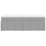 Cama box spring con colchón tela gris claro 90x190 cm
