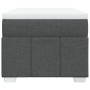 Cama box spring con colchón tela gris oscuro 90x190 cm