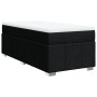 Cama box spring con colchón tela negro 90x190 cm
