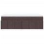 Cama box spring con colchón tela marrón oscuro 90x190 cm