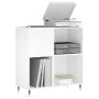 Mueble para discos madera contrachapada blanco 84,5x38x89 cm de vidaXL, Almacenamiento para CD y DVD - Ref: Foro24-831764, Pr...