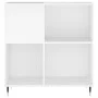 Mueble para discos madera contrachapada blanco 84,5x38x89 cm de vidaXL, Almacenamiento para CD y DVD - Ref: Foro24-831764, Pr...