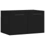 Schwarzer Wandschrank aus Holzwerkstoff, 60 x 36,5 x 35 cm von vidaXL, Schließfächer und Lagerschränke - Ref: Foro24-830045, ...