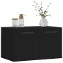 Schwarzer Wandschrank aus Holzwerkstoff, 60 x 36,5 x 35 cm von vidaXL, Schließfächer und Lagerschränke - Ref: Foro24-830045, ...
