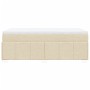 Cama box spring con colchón tela color crema 90x190 cm