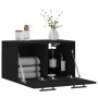 Schwarzer Wandschrank aus Holzwerkstoff, 60 x 36,5 x 35 cm von vidaXL, Schließfächer und Lagerschränke - Ref: Foro24-830045, ...
