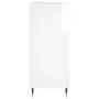 Mueble discos madera contrachapada blanco brillo 84,5x38x89 cm de vidaXL, Almacenamiento para CD y DVD - Ref: Foro24-831766, ...
