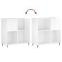 Glänzend weißer Sperrholz-Scheibenschrank 84,5 x 38 x 89 cm von vidaXL, CD- und DVD-Speicher - Ref: Foro24-831766, Preis: 79,...