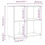 Mueble discos madera contrachapada blanco brillo 84,5x38x89 cm de vidaXL, Almacenamiento para CD y DVD - Ref: Foro24-831766, ...