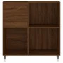 Scheibenschrank aus braunem Eichensperrholz, 84,5 x 38 x 89 cm von vidaXL, CD- und DVD-Speicher - Ref: Foro24-831771, Preis: ...
