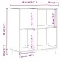 Scheibenschrank aus braunem Eichensperrholz, 84,5 x 38 x 89 cm von vidaXL, CD- und DVD-Speicher - Ref: Foro24-831771, Preis: ...