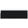 Cama box spring con colchón tela negro 90x200 cm