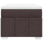 Cama box spring con colchón tela marrón oscuro 90x200 cm