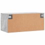 Betongrauer Wandschrank aus Holzwerkstoff, 80 x 36,5 x 35 cm von vidaXL, Schließfächer und Lagerschränke - Ref: Foro24-830096...
