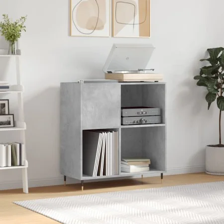 Concrete gray plywood disc cabinet 84.5x38x89 cm by vidaXL, CD and DVD storage - Ref: Foro24-831768, Price: 66,47 €, Discount: %