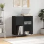 Black plywood record cabinet 84.5x38x89 cm by vidaXL, CD and DVD storage - Ref: Foro24-831765, Price: 71,83 €, Discount: %