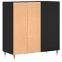 Mueble para discos madera contrachapada negro 84,5x38x89 cm de vidaXL, Almacenamiento para CD y DVD - Ref: Foro24-831765, Pre...