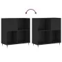 Mueble para discos madera contrachapada negro 84,5x38x89 cm de vidaXL, Almacenamiento para CD y DVD - Ref: Foro24-831765, Pre...