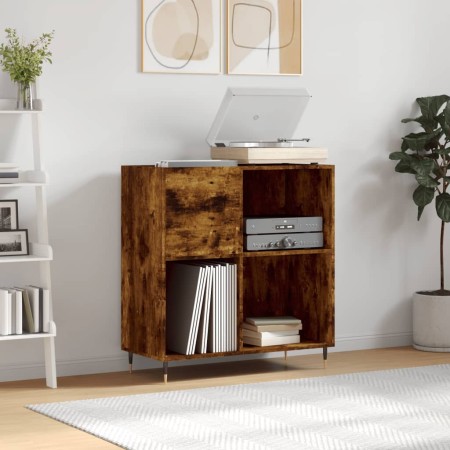 Scheibenmöbel aus geräuchertem Eichensperrholz 84,5x38x89 cm von vidaXL, CD- und DVD-Speicher - Ref: Foro24-831769, Preis: 69...