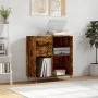 Scheibenmöbel aus geräuchertem Eichensperrholz 84,5x38x89 cm von vidaXL, CD- und DVD-Speicher - Ref: Foro24-831769, Preis: 68...