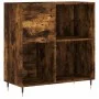 Scheibenmöbel aus geräuchertem Eichensperrholz 84,5x38x89 cm von vidaXL, CD- und DVD-Speicher - Ref: Foro24-831769, Preis: 68...