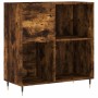 Scheibenmöbel aus geräuchertem Eichensperrholz 84,5x38x89 cm von vidaXL, CD- und DVD-Speicher - Ref: Foro24-831769, Preis: 69...