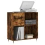 Scheibenmöbel aus geräuchertem Eichensperrholz 84,5x38x89 cm von vidaXL, CD- und DVD-Speicher - Ref: Foro24-831769, Preis: 68...