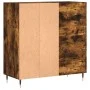 Scheibenmöbel aus geräuchertem Eichensperrholz 84,5x38x89 cm von vidaXL, CD- und DVD-Speicher - Ref: Foro24-831769, Preis: 68...