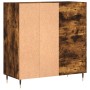 Scheibenmöbel aus geräuchertem Eichensperrholz 84,5x38x89 cm von vidaXL, CD- und DVD-Speicher - Ref: Foro24-831769, Preis: 69...